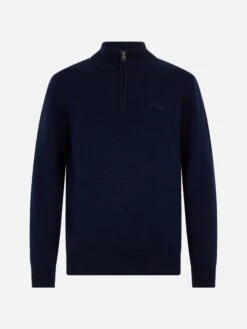 MC2 Saint Barth Man Quarter-zip Lambswool Blue Sweater Jermyn 9 MC2 Saint Barth Man Quarter-zip Lambswool Blue Sweater Jermyn -MC2 Saint Barth Shop UID JERM00100845G STBM KNITWEAR BLUE 20241023093500 4