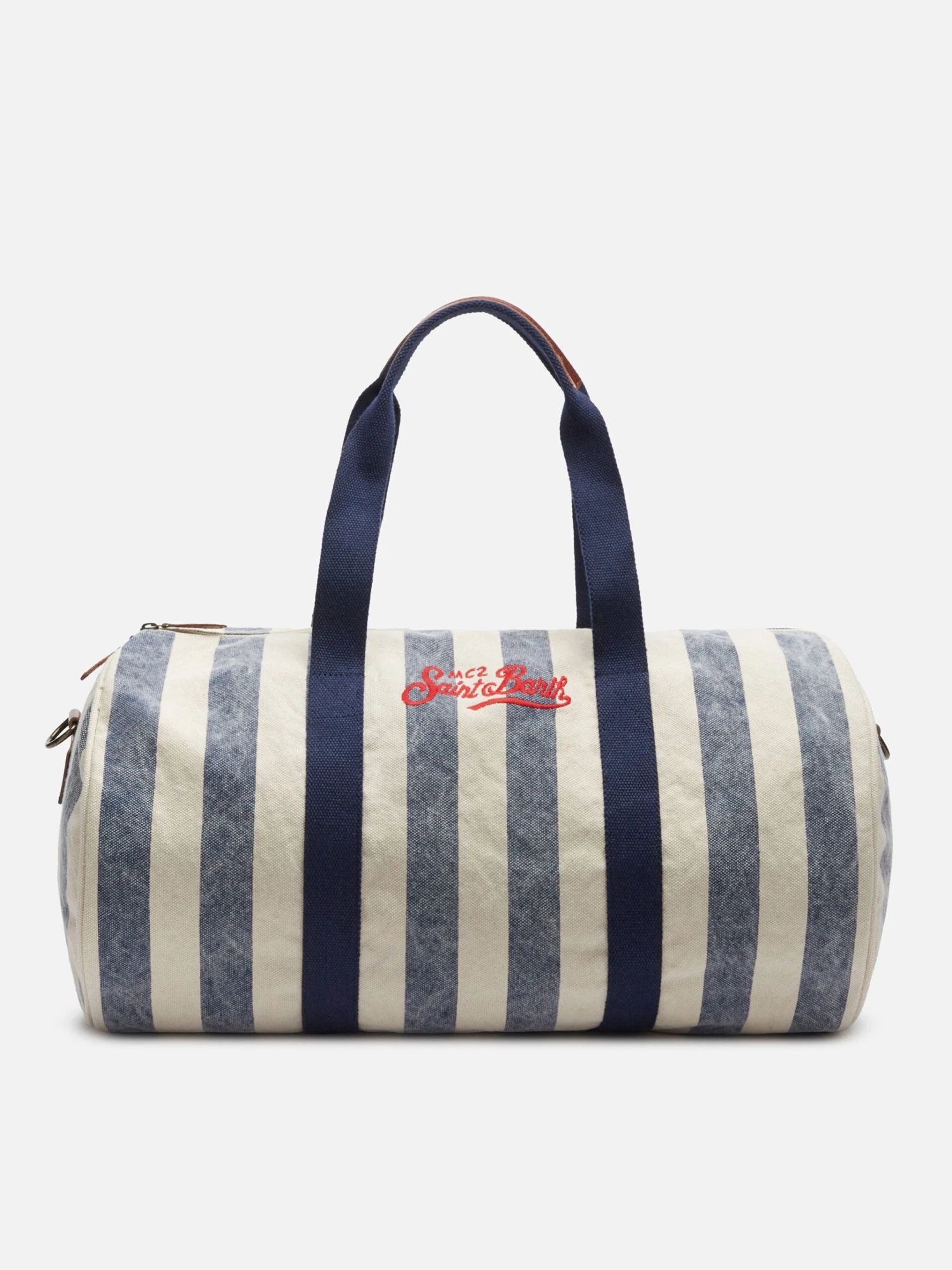 MC2 Saint Barth Travel Duffel Canvas Bag Jetleg With Striped Print 3 MC2 Saint Barth Travel Duffel Canvas Bag Jetleg With Striped Print