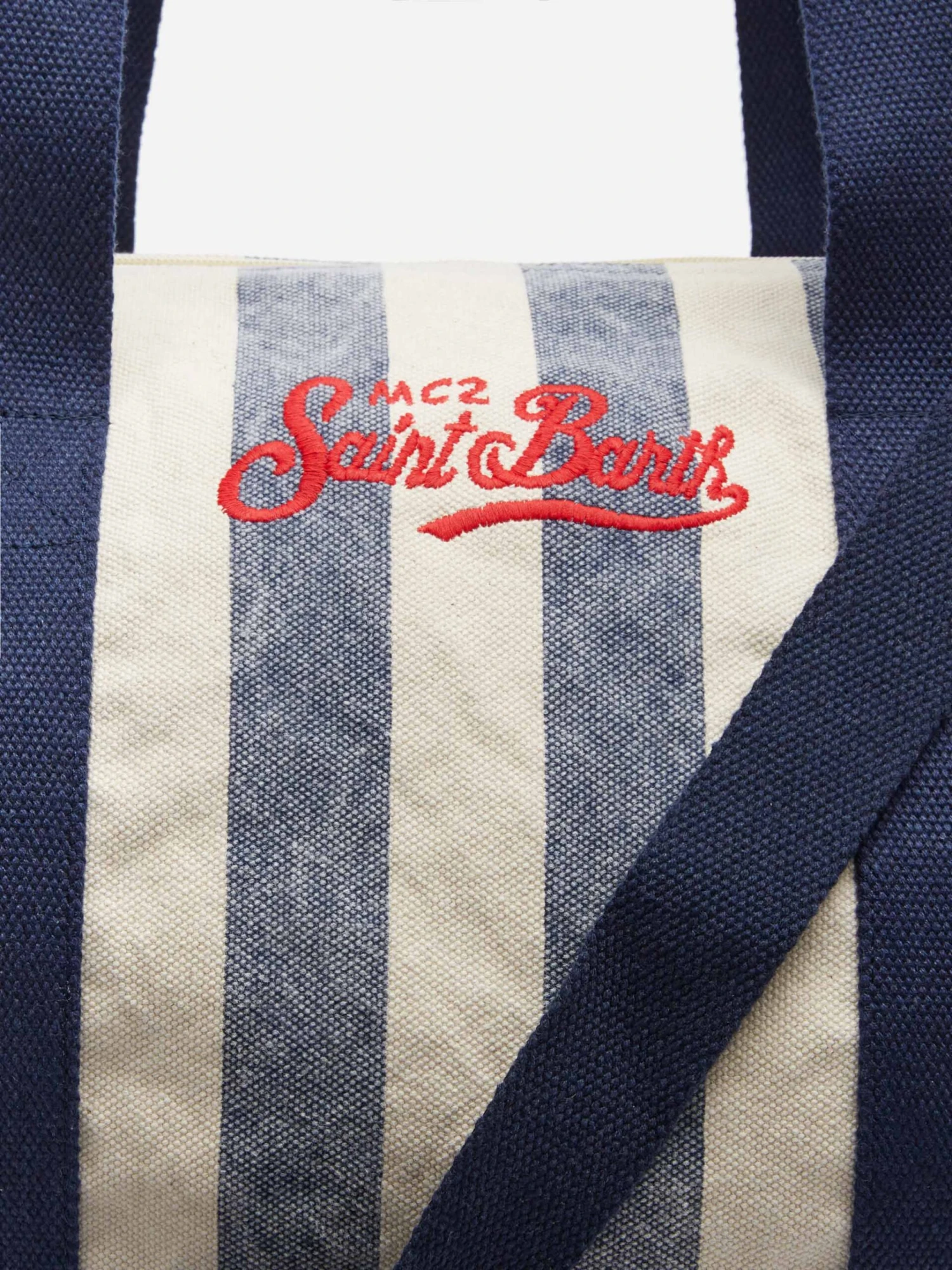 MC2 Saint Barth Travel Duffel Canvas Bag Jetleg With Striped Print 5 MC2 Saint Barth Travel Duffel Canvas Bag Jetleg With Striped Print - Image 3