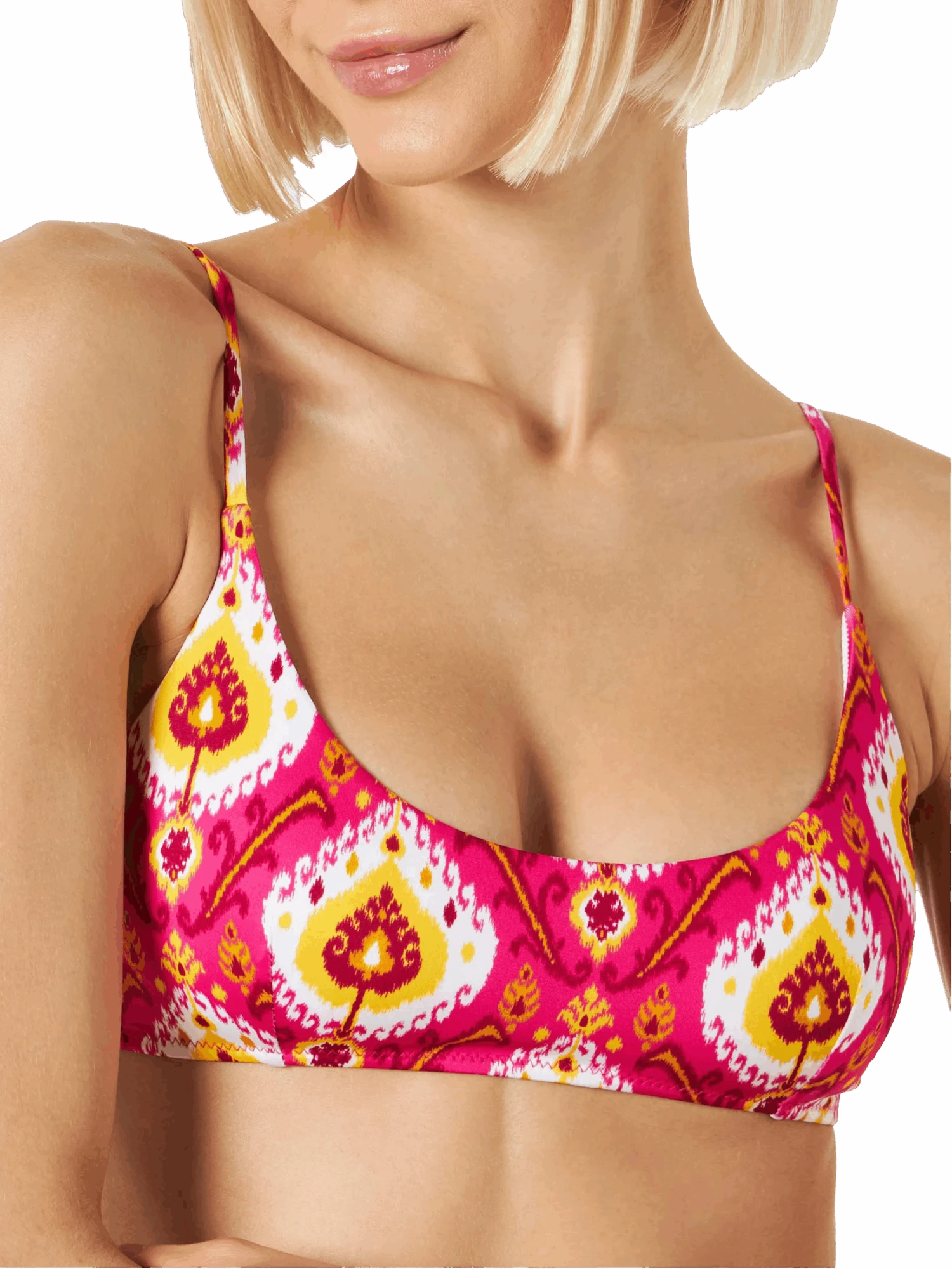 MC2 Saint Barth Woman Bralette Bikini With Ikat Print 6 MC2 Saint Barth Woman Bralette Bikini With Ikat Print - Image 4