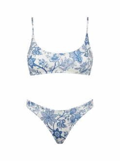 MC2 Saint Barth Woman Bralette Bikini With Flower Print