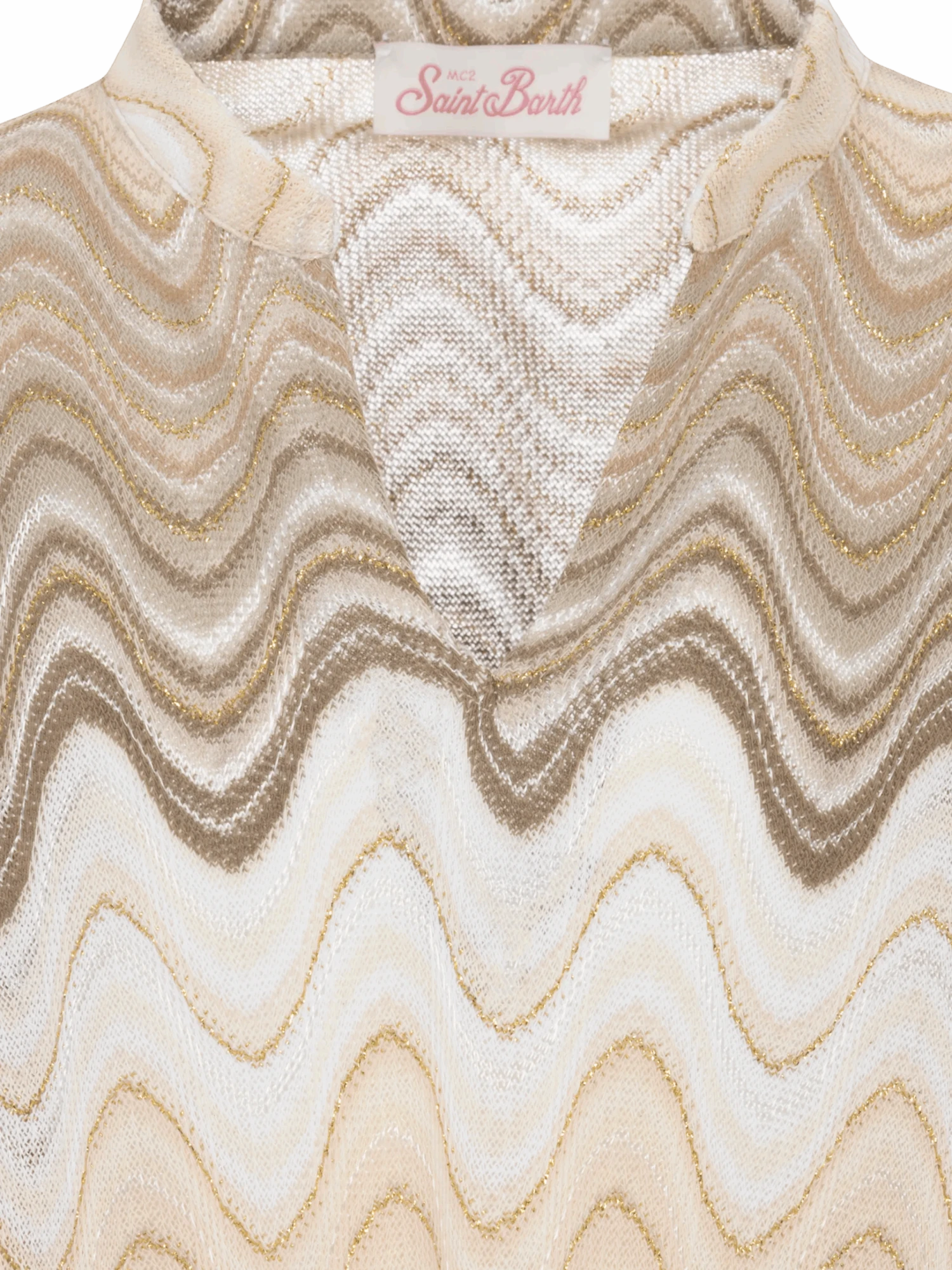 MC2 Saint Barth Jumeira Jr Gold Raschel Knit Short Dress 5 MC2 Saint Barth Jumeira Jr Gold Raschel Knit Short Dress - Image 3