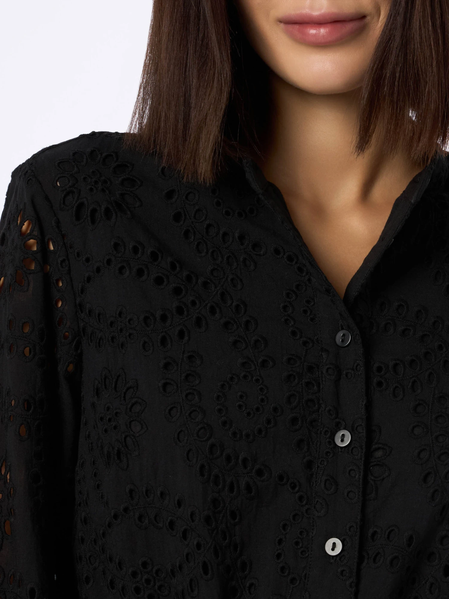 MC2 Saint Barth Woman Black Sangallo Lace Cotton Playsuit Julian 6 MC2 Saint Barth Woman Black Sangallo Lace Cotton Playsuit Julian - Image 4