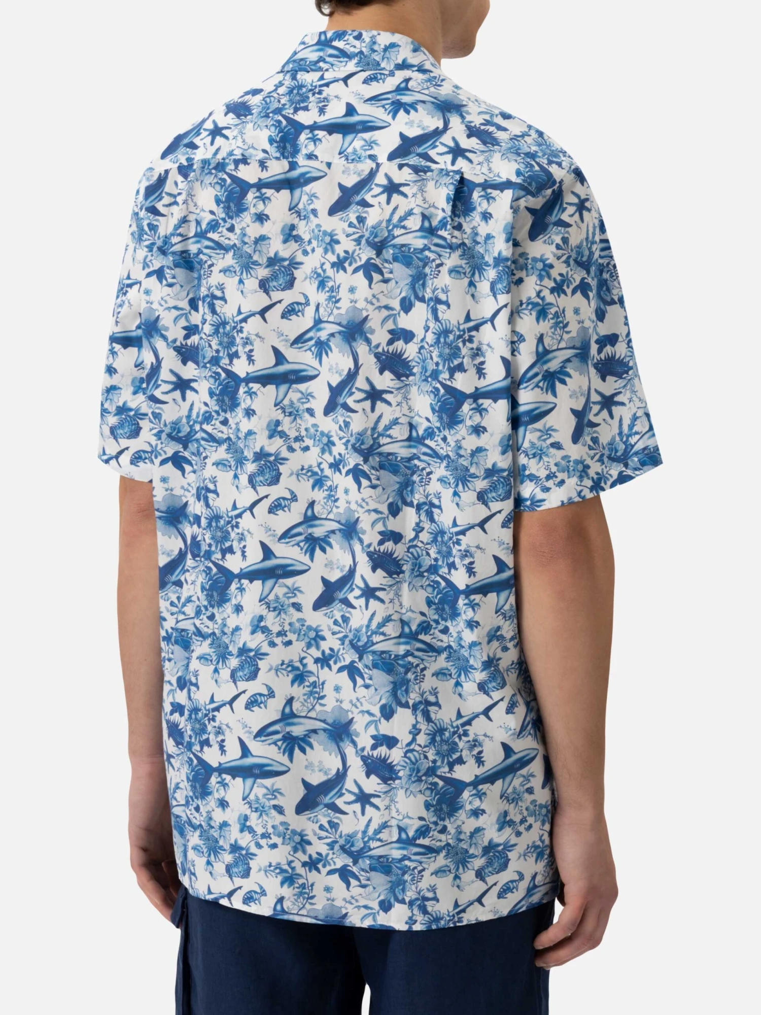 MC2 Saint Barth Kalea Cotton Shirt With Shark Print | AI CO-CREATED DESIGN BY RICKDICK - POWERED BY RED-EYE 4 MC2 Saint Barth Kalea Cotton Shirt With Shark Print | AI CO-CREATED DESIGN BY RICKDICK - POWERED BY RED-EYE - Image 2