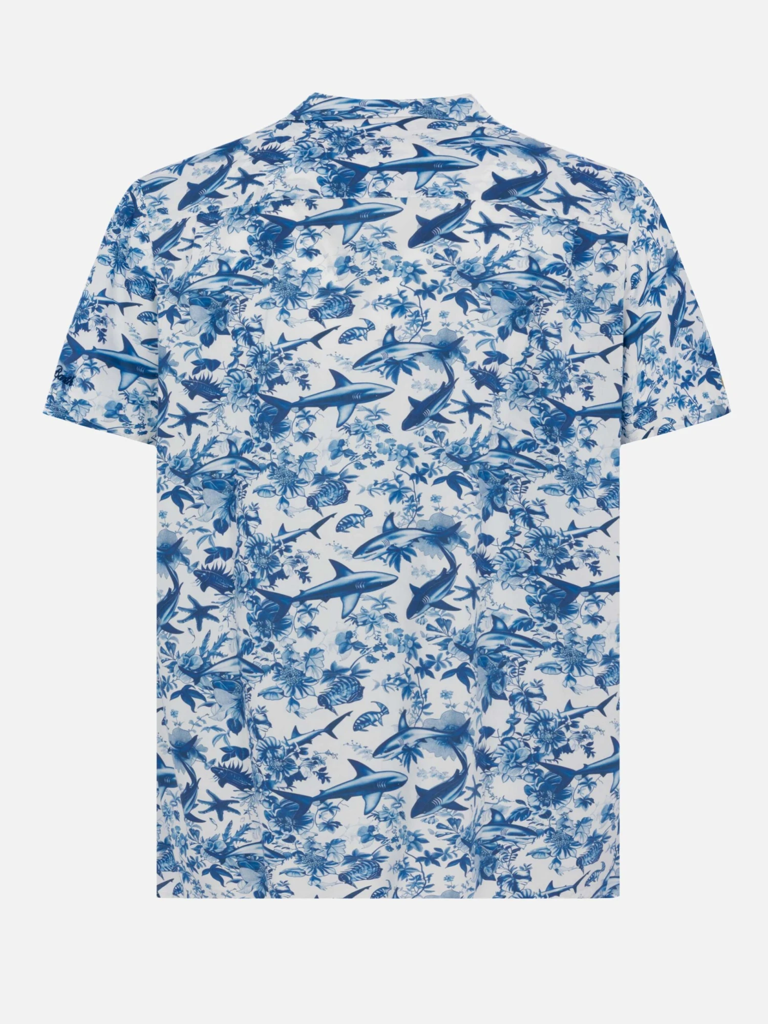 MC2 Saint Barth Kalea Cotton Shirt With Shark Print | AI CO-CREATED DESIGN BY RICKDICK - POWERED BY RED-EYE 7 MC2 Saint Barth Kalea Cotton Shirt With Shark Print | AI CO-CREATED DESIGN BY RICKDICK - POWERED BY RED-EYE - Image 5