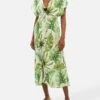 Tropical Leaves Print Long Dress 2 Tropical Leaves Print Long Dress -MC2 Saint Barth Shop UID KATE001JMLV10 WOMAN DRESS WHITE MC2 MC2 20250630142725 1
