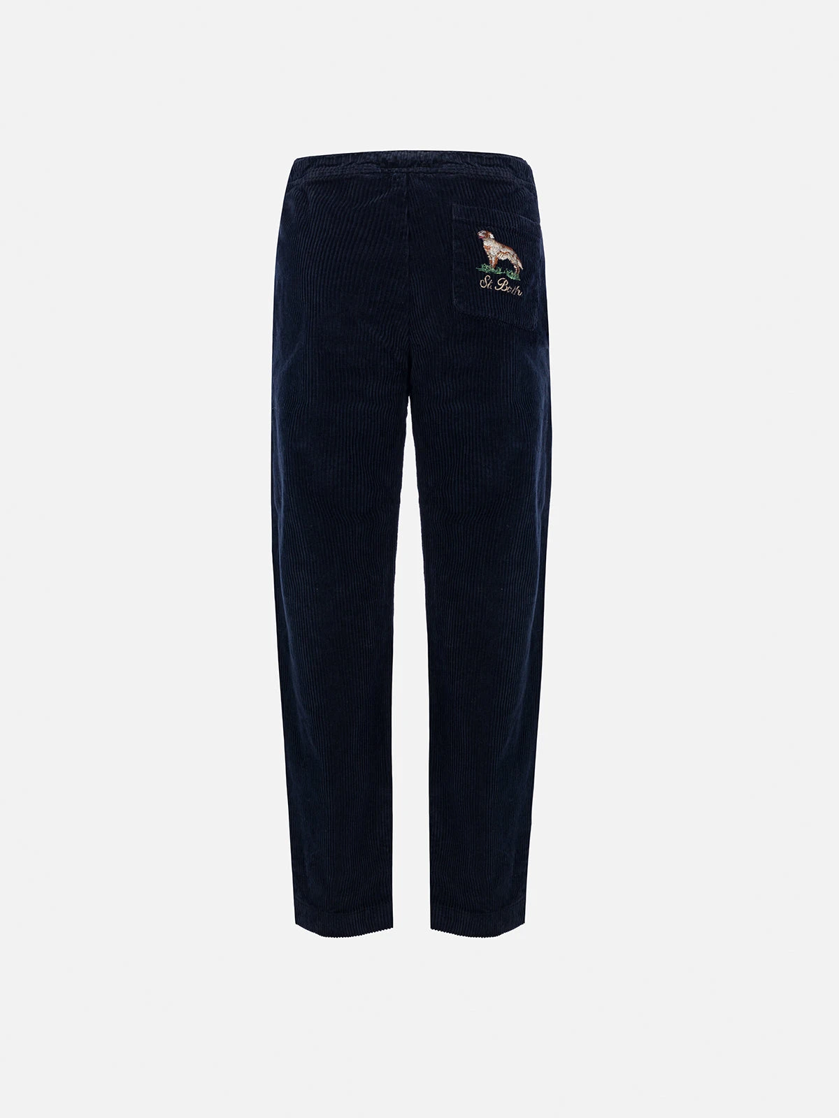 MC2 Saint Barth Boy Corduroy Pants Kilkenny With Country Dog Embroidery 4 MC2 Saint Barth Boy Corduroy Pants Kilkenny With Country Dog Embroidery - Image 2