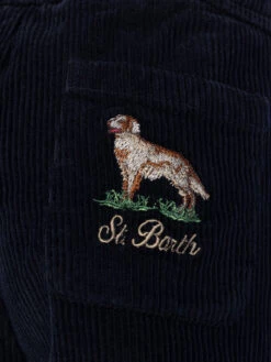 MC2 Saint Barth Boy Corduroy Pants Kilkenny With Country Dog Embroidery 7 MC2 Saint Barth Boy Corduroy Pants Kilkenny With Country Dog Embroidery -MC2 Saint Barth Shop UID KIL000100953G BOY PANT BLUE BRITISH STYLE 20240809163502 03
