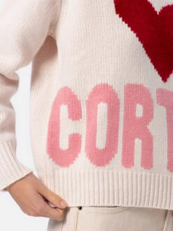 MC2 Saint Barth Woman White Fair Isle Sweater Kyla With Cortina Jacquard -MC2 Saint Barth Shop UID KYLA00203094G WOMAN KNITWEAR WHITE MOUNTAIN STYLE 20241107160001 04