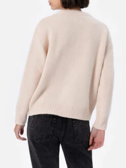 MC2 Saint Barth Woman White Fair Isle Sweater Kyla With Courma Jacquard -MC2 Saint Barth Shop UID KYLA00203095G WOMAN KNITWEAR WHITE MOUNTAIN STYLE 20241107153505 03