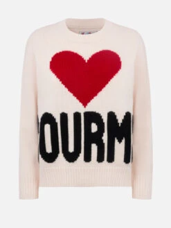 MC2 Saint Barth Woman White Fair Isle Sweater Kyla With Courma Jacquard -MC2 Saint Barth Shop UID KYLA00203095G WOMAN KNITWEAR WHITE MOUNTAIN STYLE 20241107153505 04