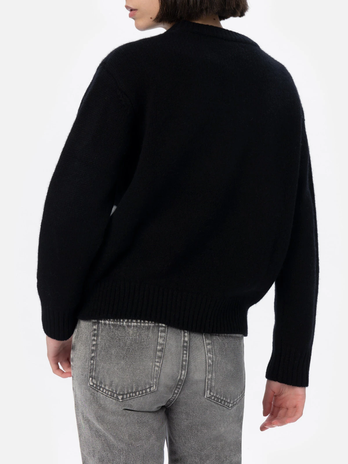 MC2 Saint Barth Woman Black Fair Isle Sweater Kyla With St. Moritz Jacquard 6 MC2 Saint Barth Woman Black Fair Isle Sweater Kyla With St. Moritz Jacquard - Image 4