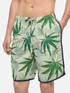 MC2 Saint Barth Boardshorts Lanikai With Leaves Print -MC2 Saint Barth Shop UID LANI001MARA11 MAN SWIMSHORT BROWNMC2MC2 MC2 2
