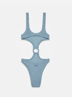 MC2 Saint Barth Laurel Crinkle Lurex Silver Cut-out One-piece Swimsuit -MC2 Saint Barth Shop UID LAU000200301H WOMAN ONE PIECE BLUE LUREX 20250320130000 5