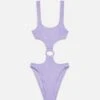 MC2 Saint Barth Laurel Crinkle Lurex Lilac Cut-out One-piece Swimsuit -MC2 Saint Barth Shop UID LAU000200302H WOMAN ONE PIECE PINK LUREX 20250320130000 4