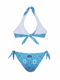 MC2 Saint Barth Bralette Bikini Leda Yali With Majolica Print -MC2 Saint Barth Shop UID LEDA00101837H WOMAN TOP 01837H WHITE 5