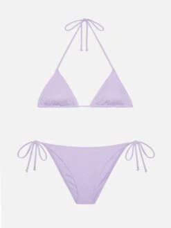 MC2 Saint Barth Triangle Bikini Leah Virgo With Classic Swim Briefs In Lilac