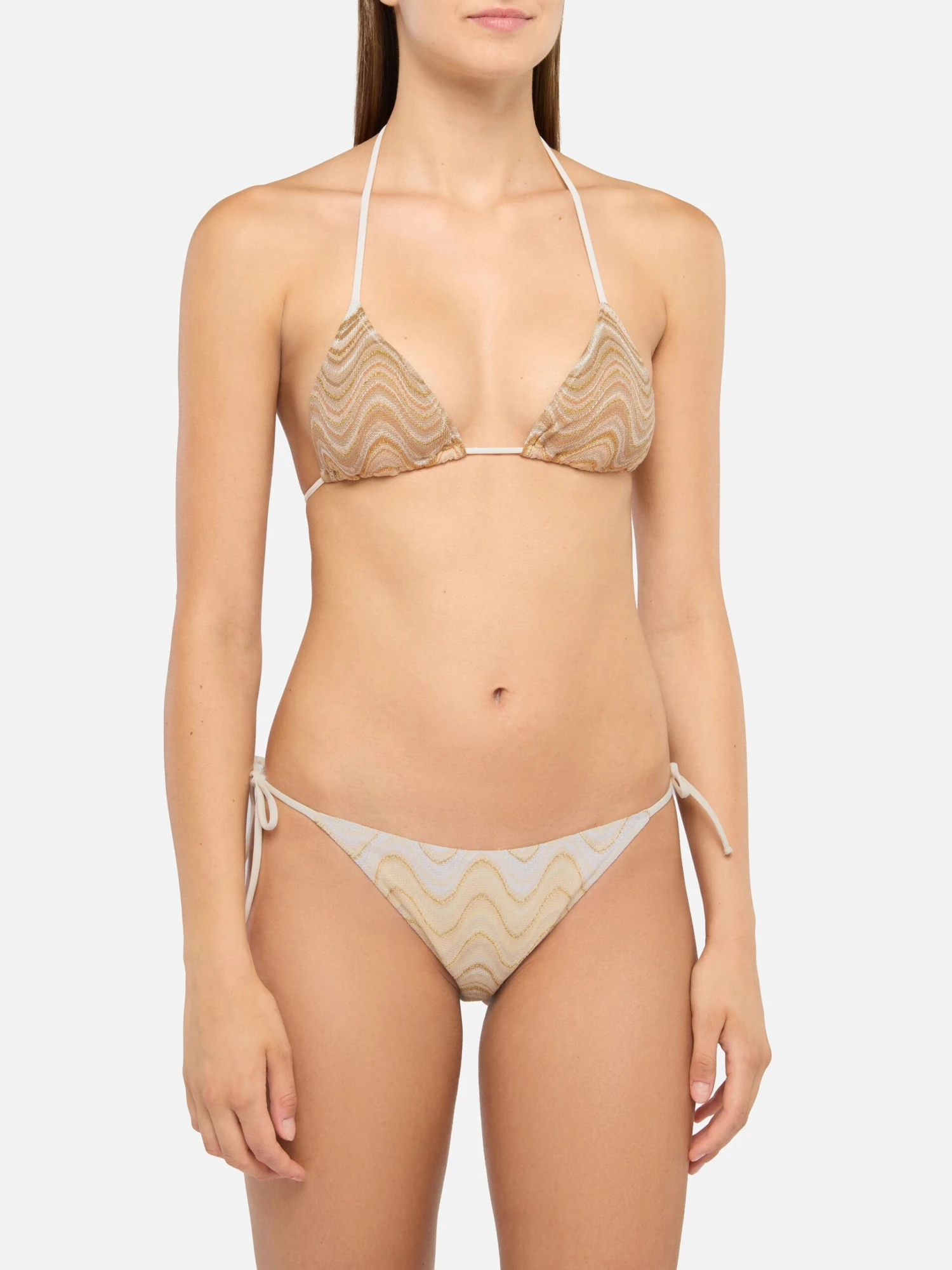 MC2 Saint Barth Traingle Bikini Leah Virgo In Beige Raschel Knit 4 MC2 Saint Barth Traingle Bikini Leah Virgo In Beige Raschel Knit - Image 2