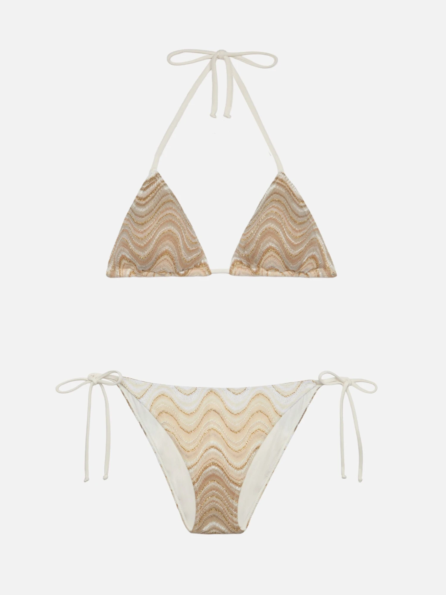 MC2 Saint Barth Traingle Bikini Leah Virgo In Beige Raschel Knit 3 MC2 Saint Barth Traingle Bikini Leah Virgo In Beige Raschel Knit