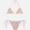 MC2 Saint Barth Marielle Pink Classic Swim Briefs With Bandanna Print - Leah Pink Crinckle Triangle Top -MC2 Saint Barth Shop UID LEH0001003042H WOMAN TOPBIKINI PINK BANDANNA MC2 4
