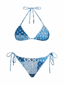 MC2 Saint Barth Triangle Bikini Leah Virgo With Floral Patch Print