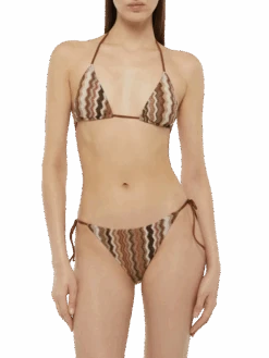 MC2 Saint Barth Raschel Knit Classic Bikini Leah Virgo With Wave Pattern -MC2 Saint Barth Shop UID LEH000101060H WOMAN TOPBIKINI BROWN 0 0 1 c4aad40e 4352 43f5 b4ee e61823dd799b