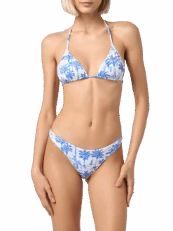 MC2 Saint Barth Woman Toile De Jouy Triangle Bikini Leah Naomi -MC2 Saint Barth Shop UID LEH000101826F WOMAN TOP WHITE 1 1 1