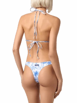 MC2 Saint Barth Woman Toile De Jouy Triangle Bikini Leah Naomi -MC2 Saint Barth Shop UID LEH000101826F WOMAN TOP WHITE 2 1 1