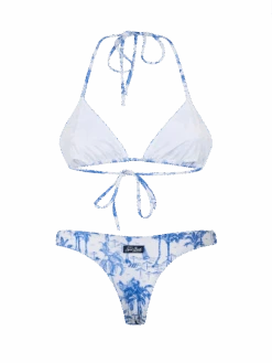 MC2 Saint Barth Woman Toile De Jouy Triangle Bikini Leah Naomi -MC2 Saint Barth Shop UID LEH000101826F WOMAN TOP WHITE 6 1