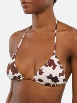 MC2 Saint Barth Triangle Leah Marielle Bikini With Cow Skin Print -MC2 Saint Barth Shop UID LEH000106422H WOMAN TOPBIKINI BEIGE ANIMALIER MC2 2