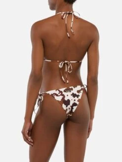 MC2 Saint Barth Triangle Leah Marielle Bikini With Cow Skin Print -MC2 Saint Barth Shop UID LEH000106422H WOMAN TOPBIKINI BEIGE ANIMALIER MC2 3
