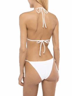 MC2 Saint Barth Classic Triangle Crinkle Bikini Leah Marielle In White -MC2 Saint Barth Shop UID LEH000403175H WOMAN TOPBIKINI WHITE CRINKLE 0 3