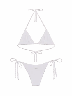 MC2 Saint Barth Classic Triangle Crinkle Bikini Leah Marielle In White -MC2 Saint Barth Shop UID LEH000403175H WOMAN TOPBIKINI WHITE CRINKLE 0 UID MRL000503175H WOMAN BOTTOMBIKINI WHITE CRINKLE 0 5