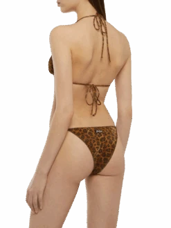 MC2 Saint Barth Lurex Classic Bikini Leah Marielle With Animalier Print -MC2 Saint Barth Shop UID LEH000901433H WOMAN TOPBIKINI BROWN 0 0 3