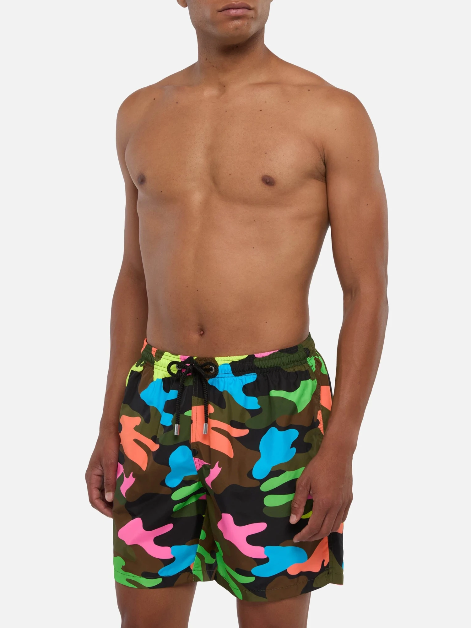 MC2 Saint Barth Man Light Fabric Swim Shorts With Fluo Camouflage Print 5 MC2 Saint Barth Man Light Fabric Swim Shorts With Fluo Camouflage Print - Image 3