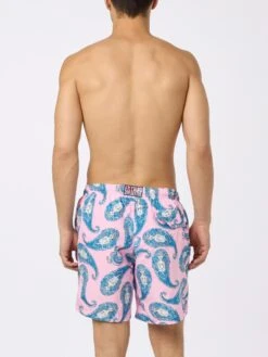 MC2 Saint Barth Man Lightweight Fabric Swim-shorts Lighting With Paisley Print -MC2 Saint Barth Shop UID LIG000100854F MAN SWIMSHORT SKY 2