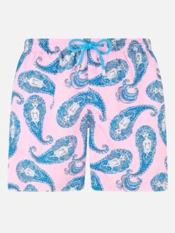 MC2 Saint Barth Man Lightweight Fabric Swim-shorts Lighting With Paisley Print