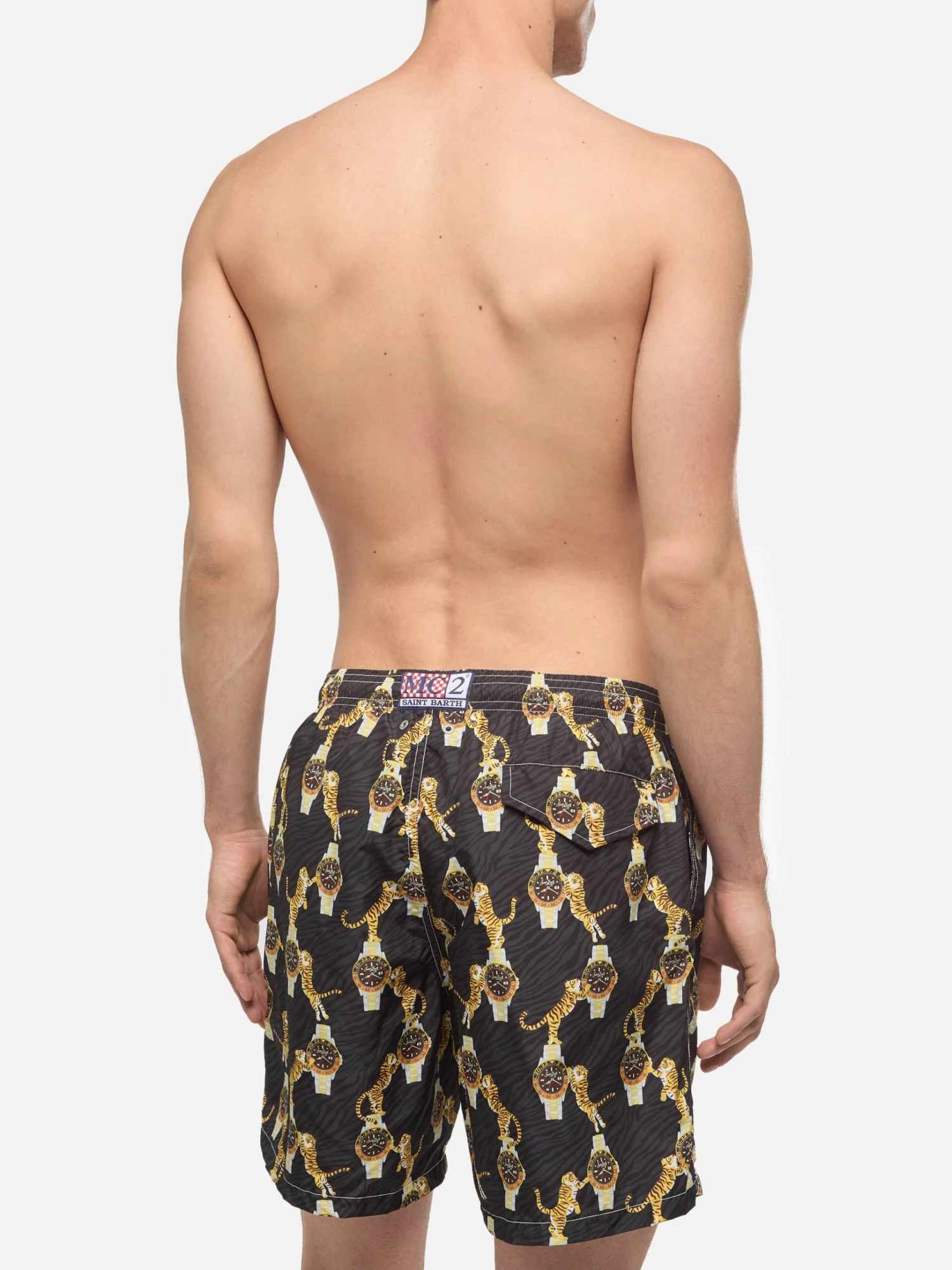MC2 Saint Barth Lightweight Fabric Swim-shorts Lighting With Watche And Tiger Print 7 MC2 Saint Barth Lightweight Fabric Swim-shorts Lighting With Watche And Tiger Print - Image 5