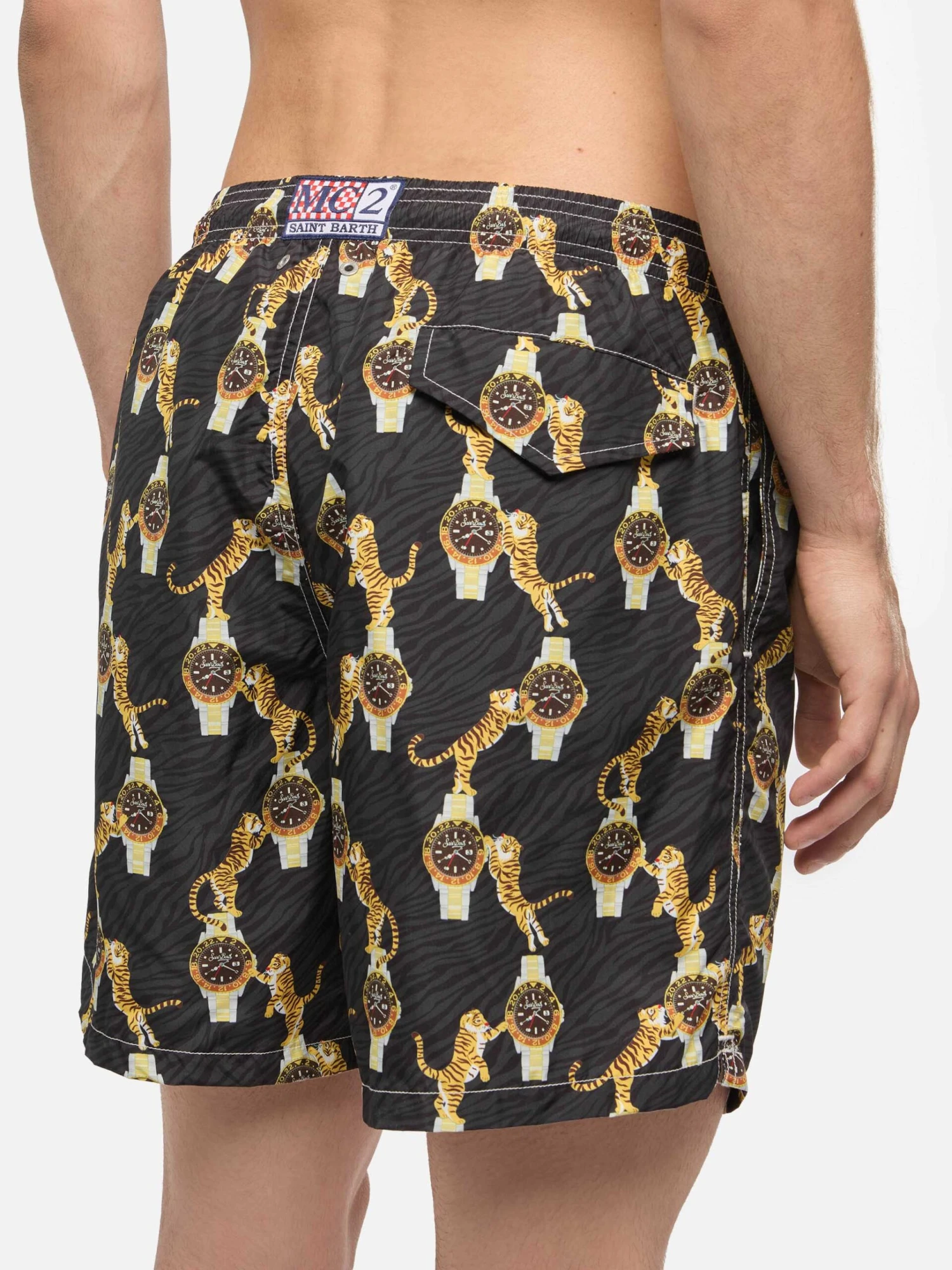 MC2 Saint Barth Lightweight Fabric Swim-shorts Lighting With Watche And Tiger Print 8 MC2 Saint Barth Lightweight Fabric Swim-shorts Lighting With Watche And Tiger Print - Image 6
