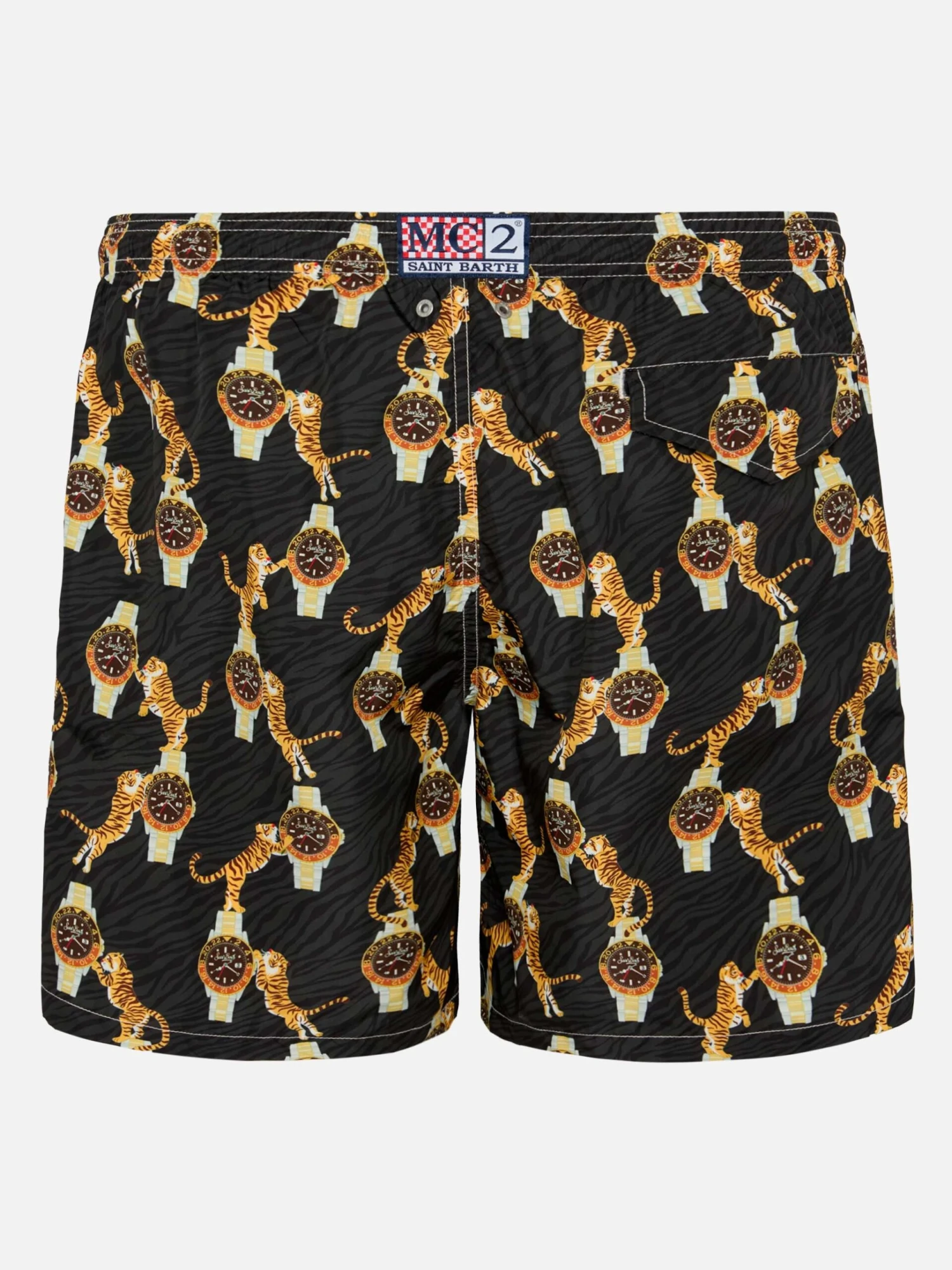 MC2 Saint Barth Lightweight Fabric Swim-shorts Lighting With Watche And Tiger Print 4 MC2 Saint Barth Lightweight Fabric Swim-shorts Lighting With Watche And Tiger Print - Image 2