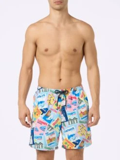 MC2 Saint Barth Lightweight Fabric Swim Shorts Lighting With Postcards Print -MC2 Saint Barth Shop UID LIG000102726F MAN SWIMSHORT BLUE 20240620110950 3 624f4889 88e7 4863 b154 0f720e03f6d4