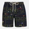 MC2 Saint Barth Lightweight Fabric Swim-shorts Lighting With Pac-Man Print|PAC-MAN SPECIAL EDITION -MC2 Saint Barth Shop UID LIG000104769H MAN SWIMSHORT BLACK PAC MAN 1