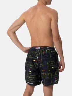 MC2 Saint Barth Lightweight Fabric Swim-shorts Lighting With Pac-Man Print|PAC-MAN SPECIAL EDITION -MC2 Saint Barth Shop UID LIG000104769H MAN SWIMSHORT BLACK PACMAN 4