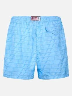 MC2 Saint Barth Lightweight Fabric Swim-shorts Lighting With Lazio Print | SS LAZIO SPECIAL EDITION -MC2 Saint Barth Shop UID LIG000104846H MAN SWIMSHORT PADREINFIGLIO30PT 2
