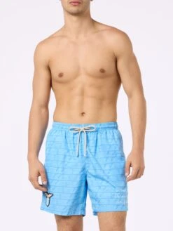 MC2 Saint Barth Lightweight Fabric Swim-shorts Lighting With Lazio Print | SS LAZIO SPECIAL EDITION -MC2 Saint Barth Shop UID LIG000104846H MAN SWIMSHORT PADREINFIGLIO30PT 3