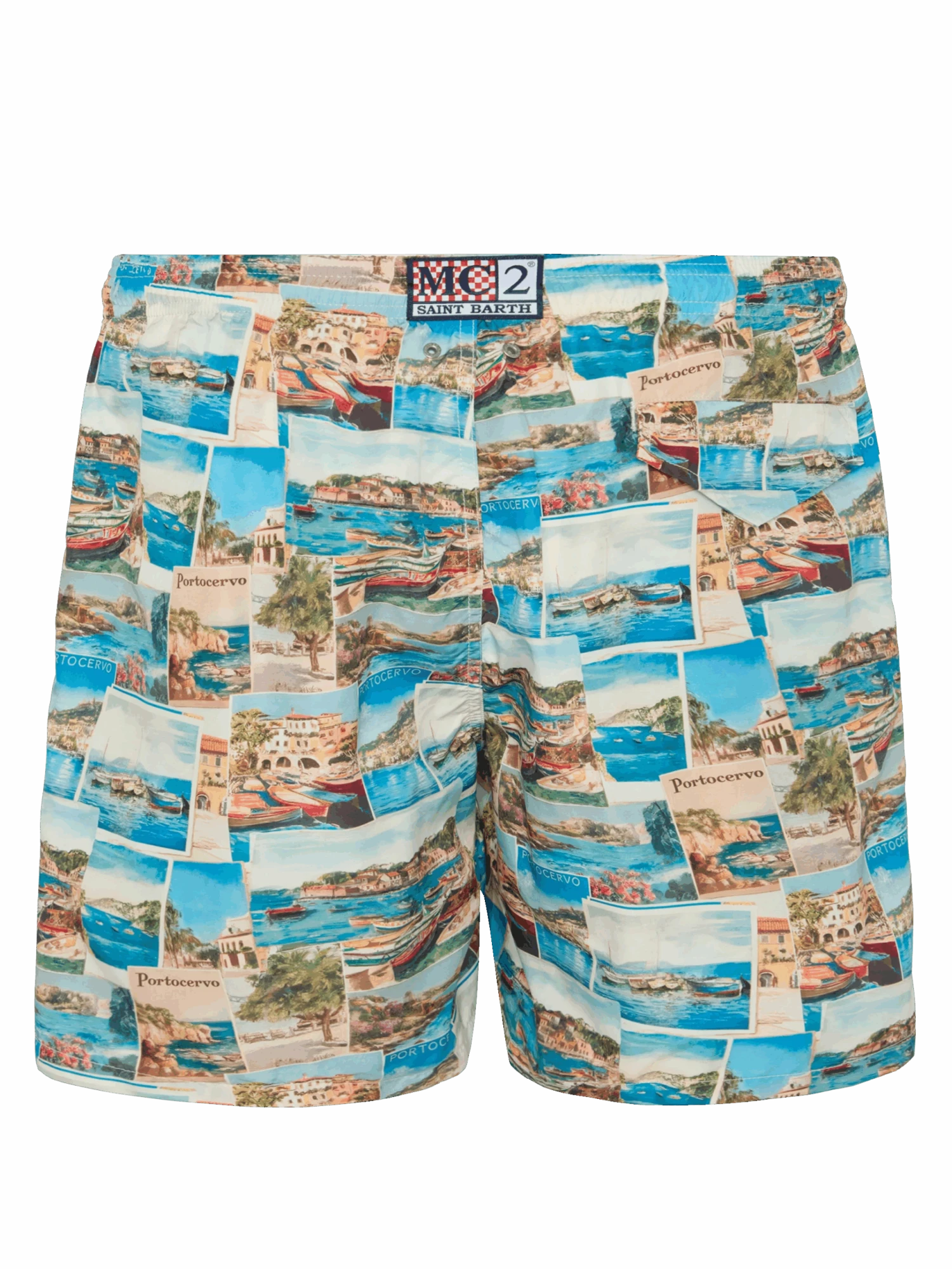 MC2 Saint Barth Lightweight Fabric Swim-shorts Lighting With Porto Cervo Postcards Print | AI CO-CREATED DESIGN BY RICKDICK - POWERED BY RED-EYE 4 MC2 Saint Barth Lightweight Fabric Swim-shorts Lighting With Porto Cervo Postcards Print | AI CO-CREATED DESIGN BY RICKDICK - POWERED BY RED-EYE - Image 2
