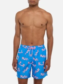 MC2 Saint Barth Lightweight Fabric Swim Shorts Lighting With The Pink Panther Print | THE PINK PANTHER SPECIAL EDITION -MC2 Saint Barth Shop UID LIG000105571H MAN SWIMSHORT BLUE MC2 PANTERAROSA 20250704173518 1