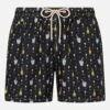 MC2 Saint Barth Man Lightweight Fabric Swim-shorts Lighting Micro Fantasy With Bollicine Print