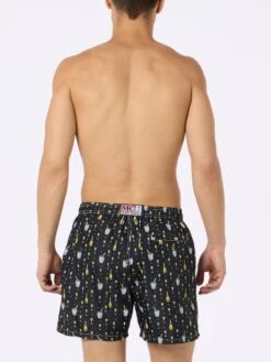 MC2 Saint Barth Man Lightweight Fabric Swim-shorts Lighting Micro Fantasy With Bollicine Print -MC2 Saint Barth Shop UID LIG000300116F MAN SWIMSHORT BLACK 20240620110950 4
