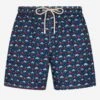 MC2 Saint Barth Man Lightweight Fabric Swim-shorts Lighting Micro Fantasy With Santa Driver Print